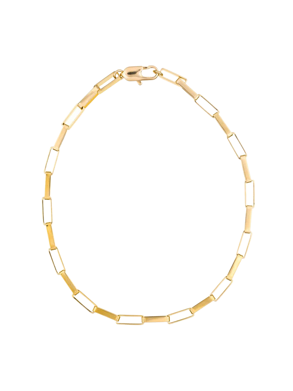Julie Long Rectangle Link Choker Necklace