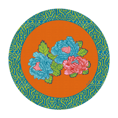 Kauai Peony Placemat - Orange
