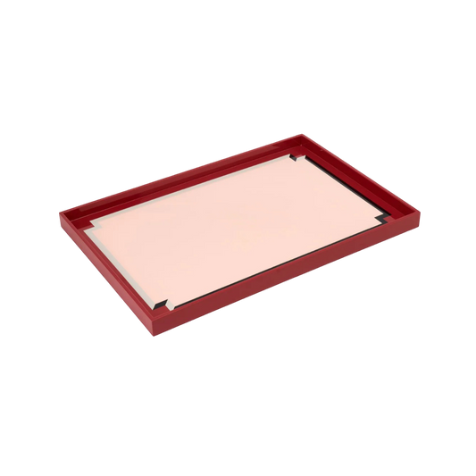 Benedict Tray - Dark Red/Pale Pink