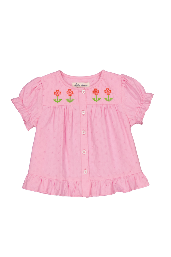 Lana Baby Blouse - Dobby Rose
