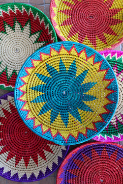 Large Woven Basket - Multi Colors