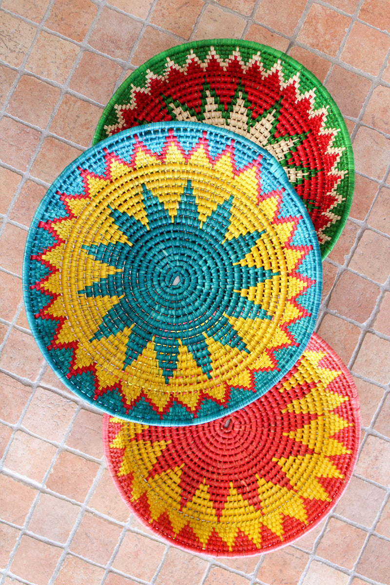 Large Woven Basket - Multi Colors