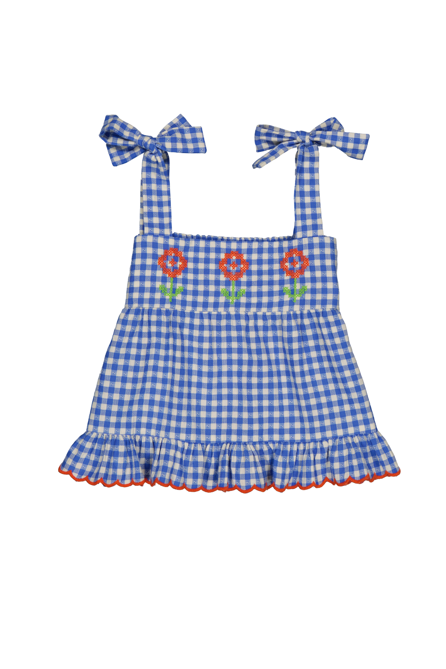 Lucie Blouse - Gingham Blue