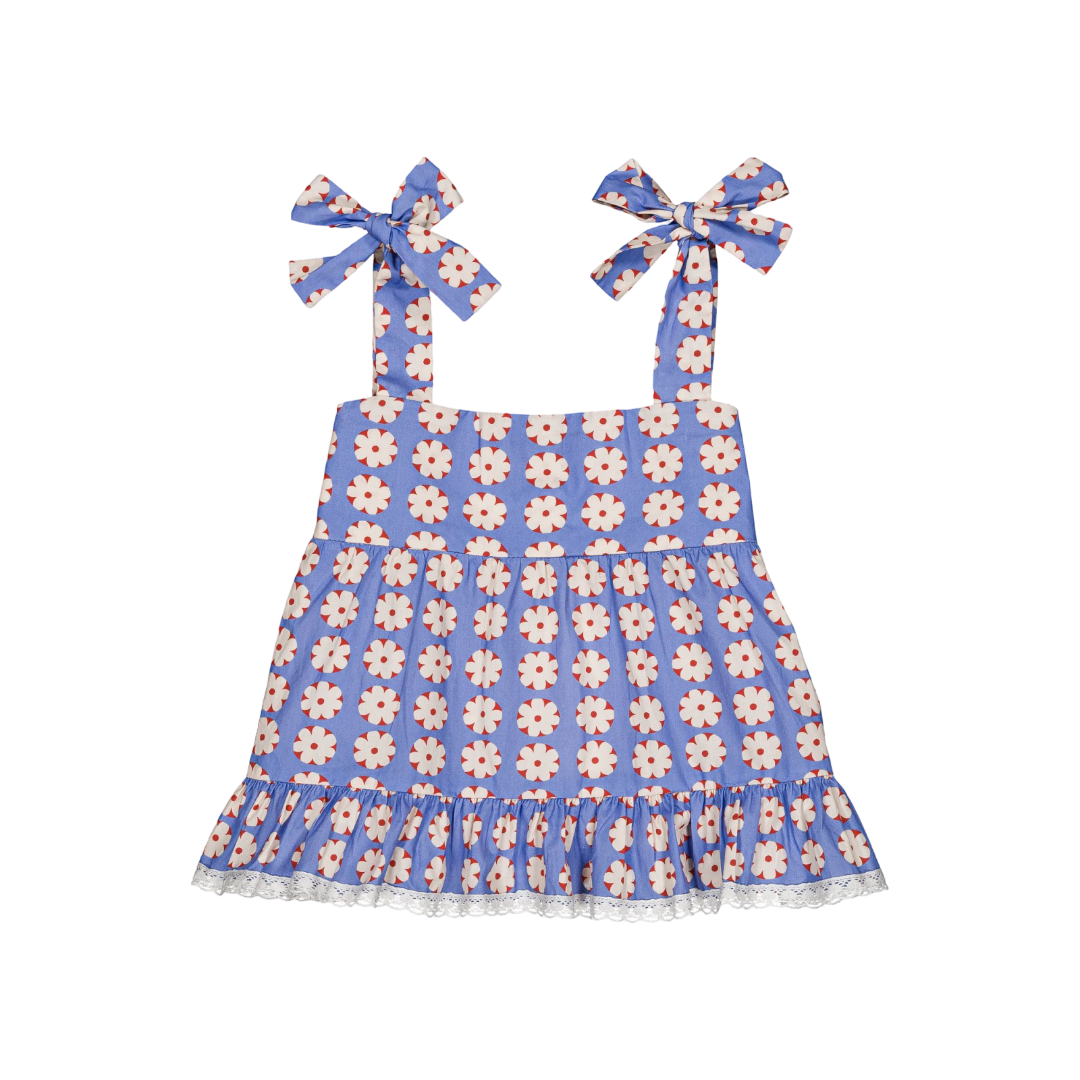 Lucie Blouse - Pomponette Blue