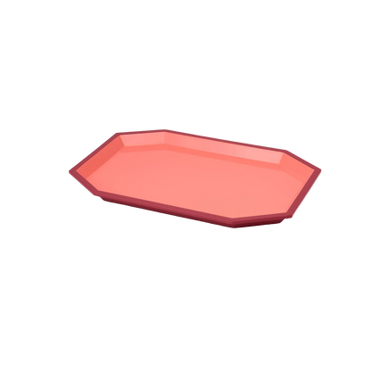 Octagonal Tray - Raspberry & Paradise Pink