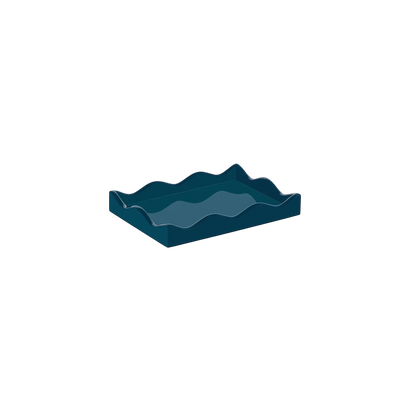 Rita Konig Belles Rives Lacquer Tray - Marine Blue
