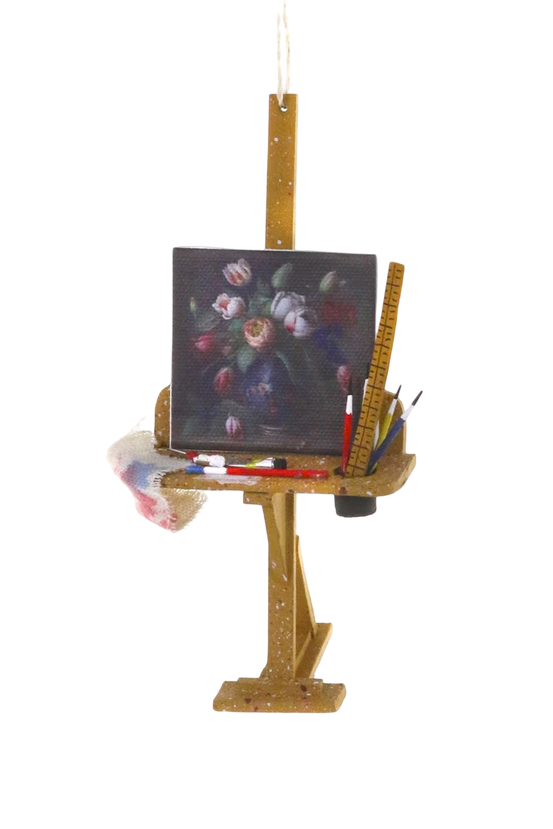 Artist's Work-in-Progress Easel Ornament