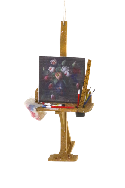Artist's Work-in-Progress Easel Ornament