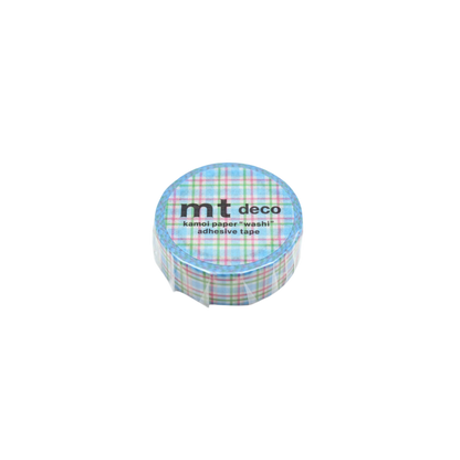Colorful Checkered Blue Washi Tape - 15mm (3m)