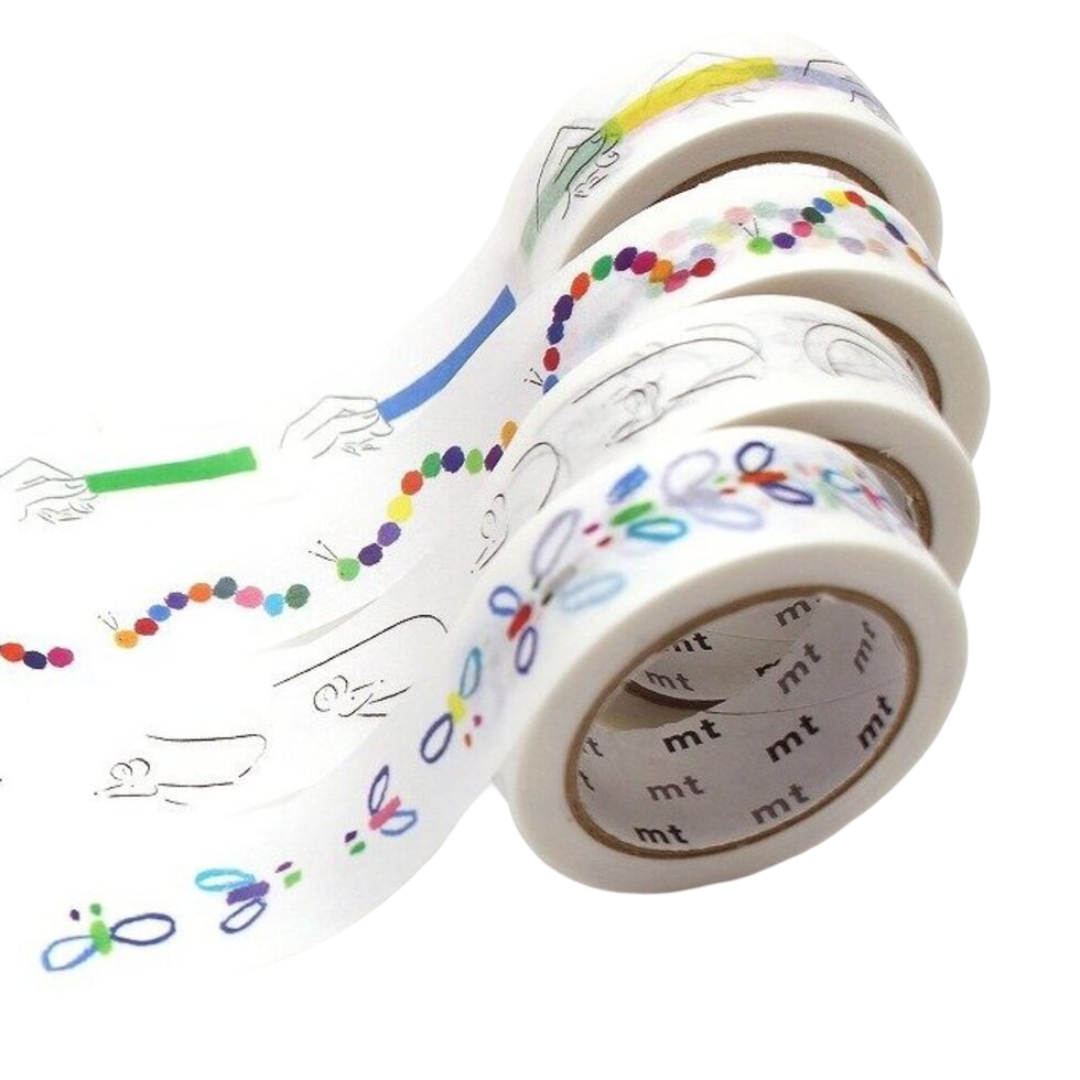Ichiro Yamaguchi Washi Tape Set of 4 - 15mm (3m)