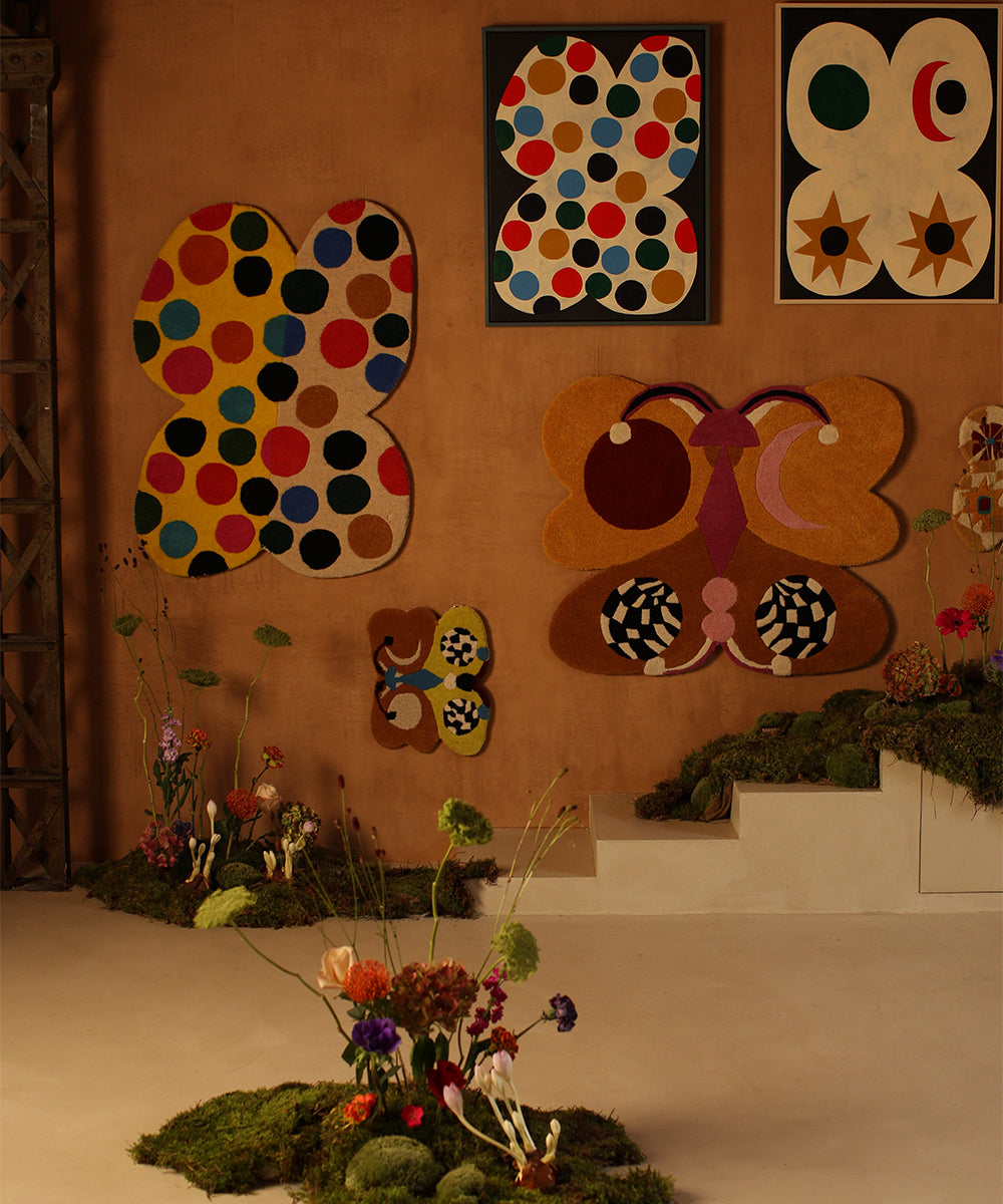 Marley Multi Butterfly Rug - Large