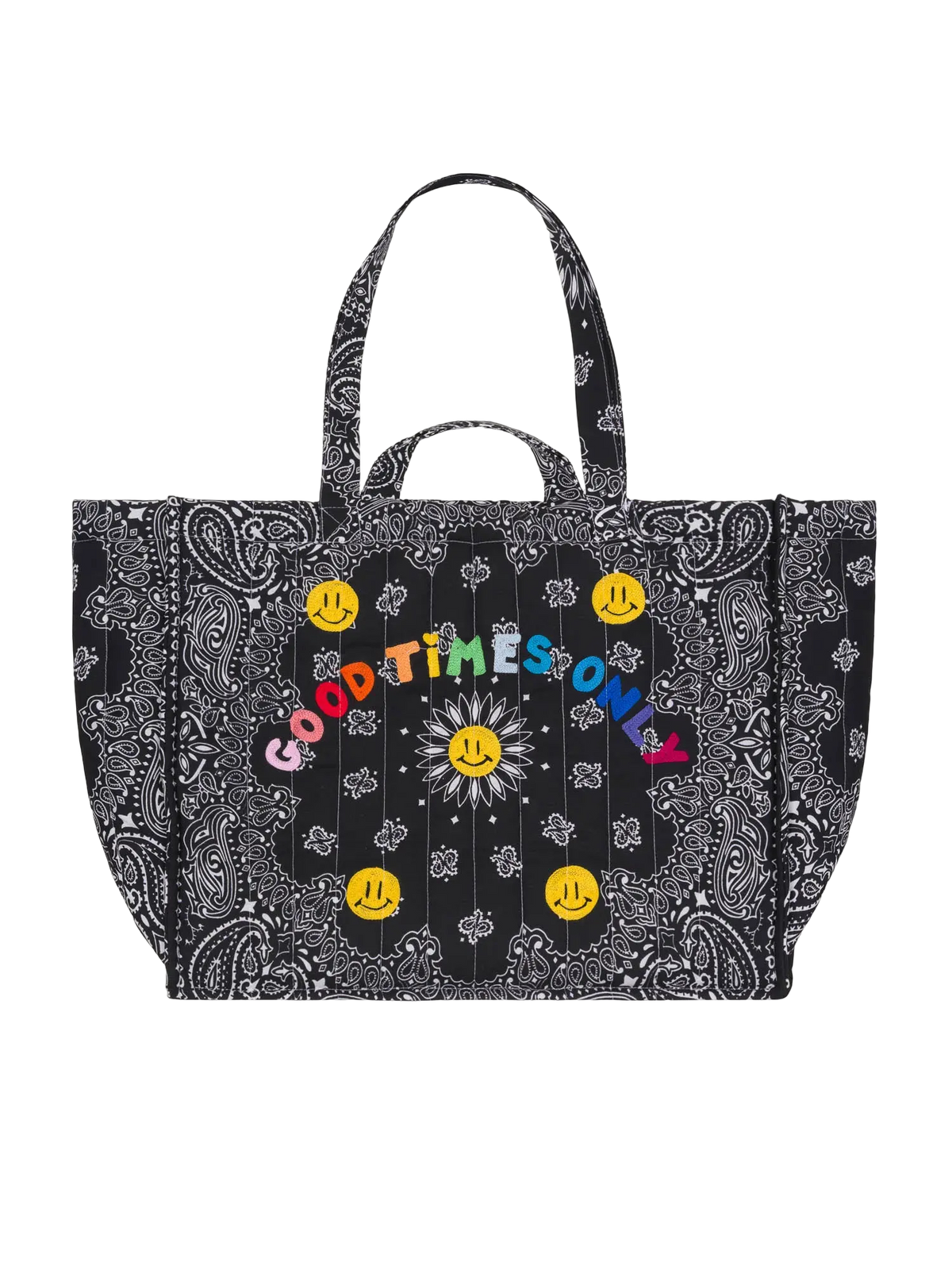 Maxi Cabas Quilted Tote Bag - Good Times Only