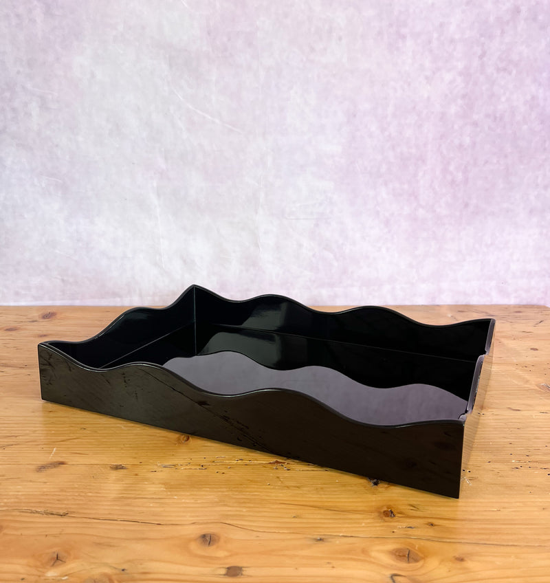 Rita Konig Belles Rives Lacquer Tray - Black