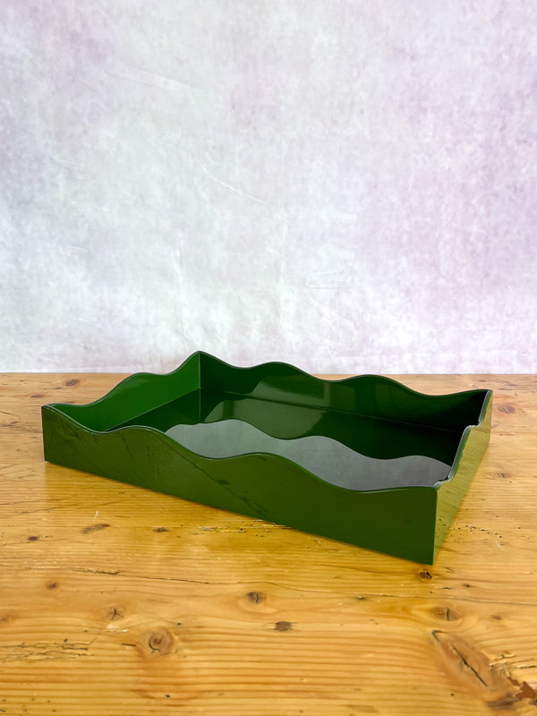 Rita Konig Belles Rives Lacquer Tray - Olive