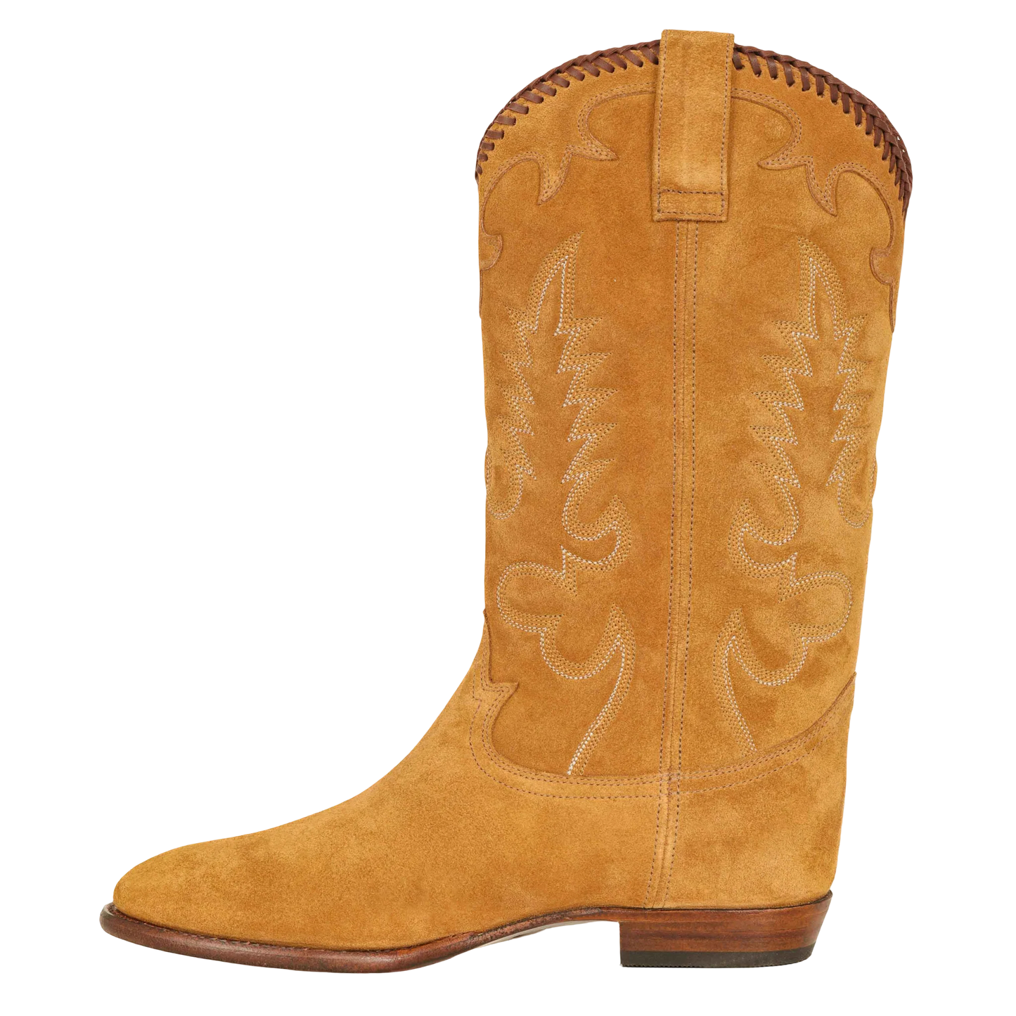 Midnight Suede Fringe Cowboy Boots - Amber