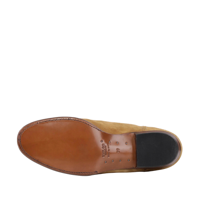Midnight Suede Cowboy Boots - Tan