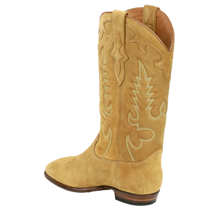 Midnight Suede Cowboy Boots - Tan