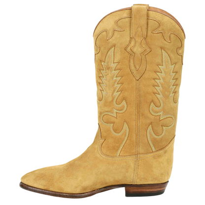 Midnight Suede Cowboy Boots - Tan