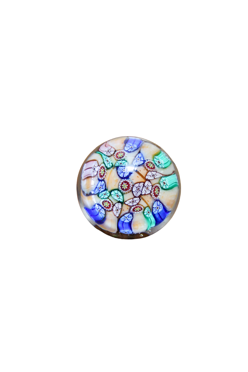 Mini Millefiori Paperweight - Peach Pattern