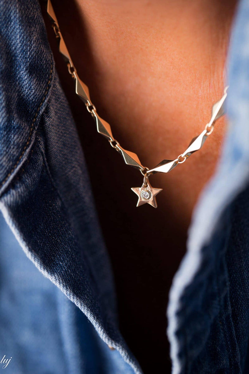 Mini Star Pendant Choker Necklace