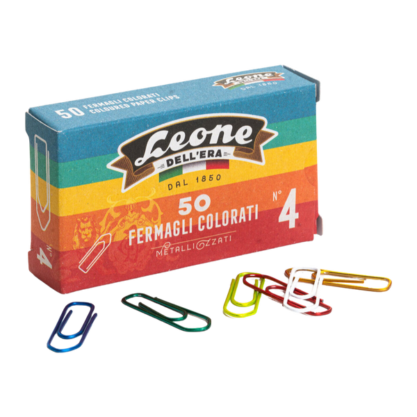 Mixed Metallic Colors Paper Clips Set of 50