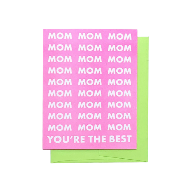 Mom You're the Best Risograph Card