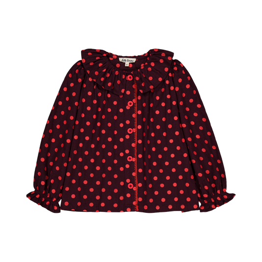 Myrtille Blouse - Plum Dots