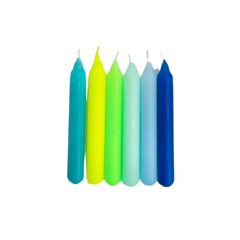 Neon Birthday Candles, 6-Pack