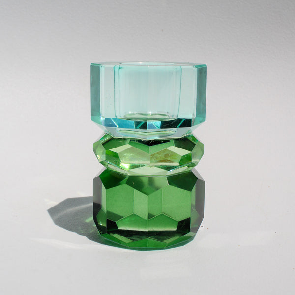 Ombre Stacked Crystal Candleholder
