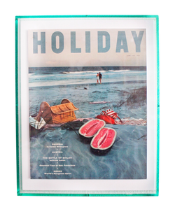 Framed Holiday Magazine Cover - June 1956 "Georgia (Beach Picnic with Watermelon)"