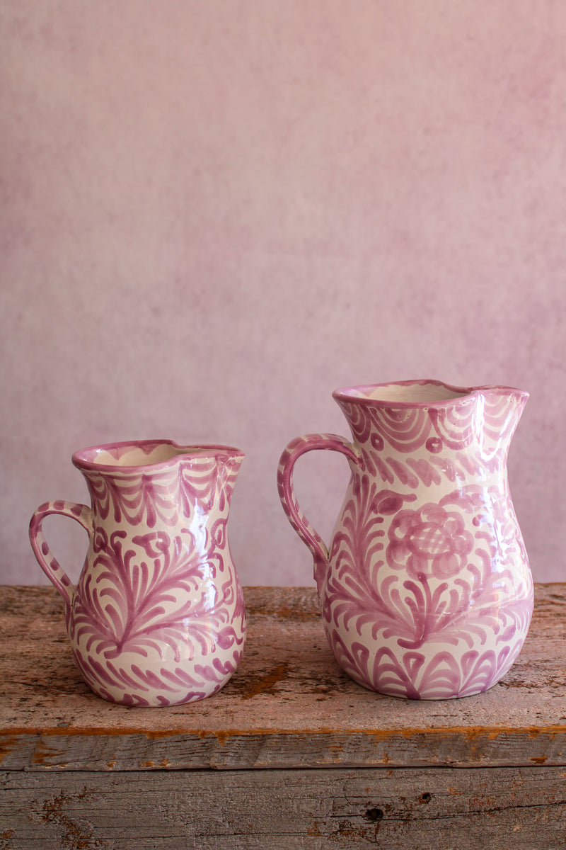 Small Hand Painted Pitcher - Lilac