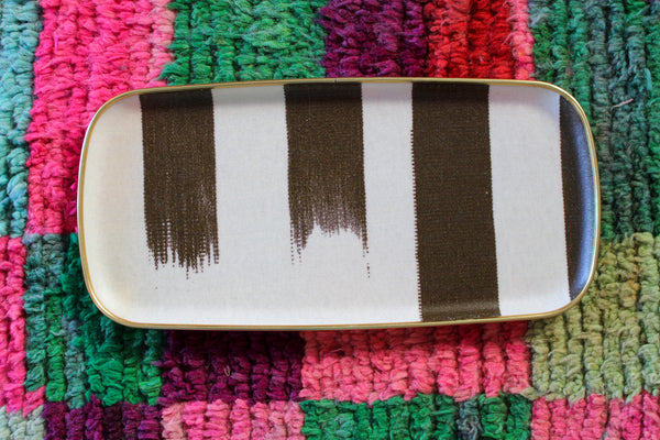 Printed Oblong Tray - Sierra Bay Stripe