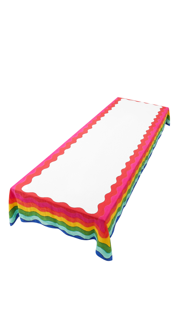 Rainbow Linen Tablecloth
