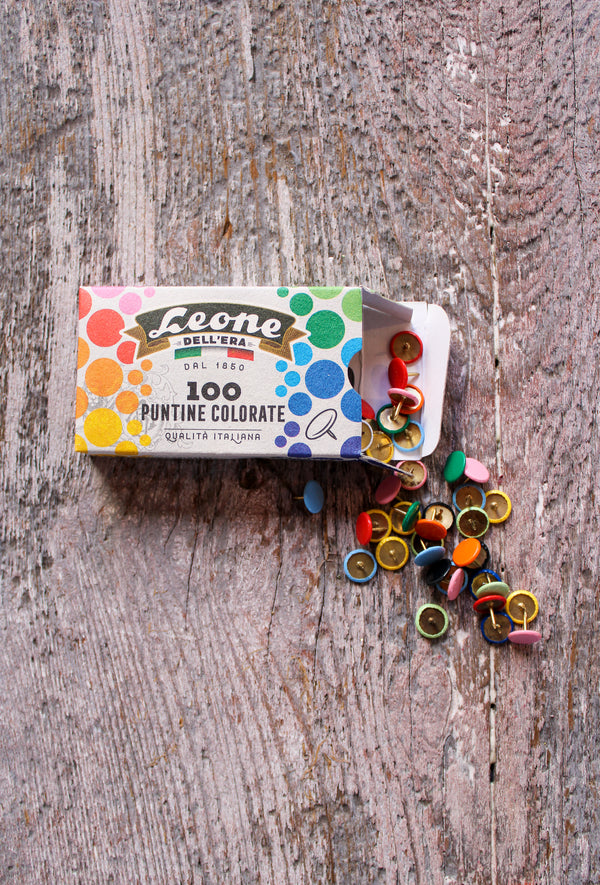 Rainbow Push Pins Set of 100