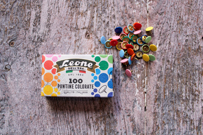 Rainbow Push Pins Set of 100