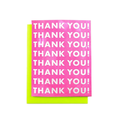 Repeat Pink Thank You Risograph Card