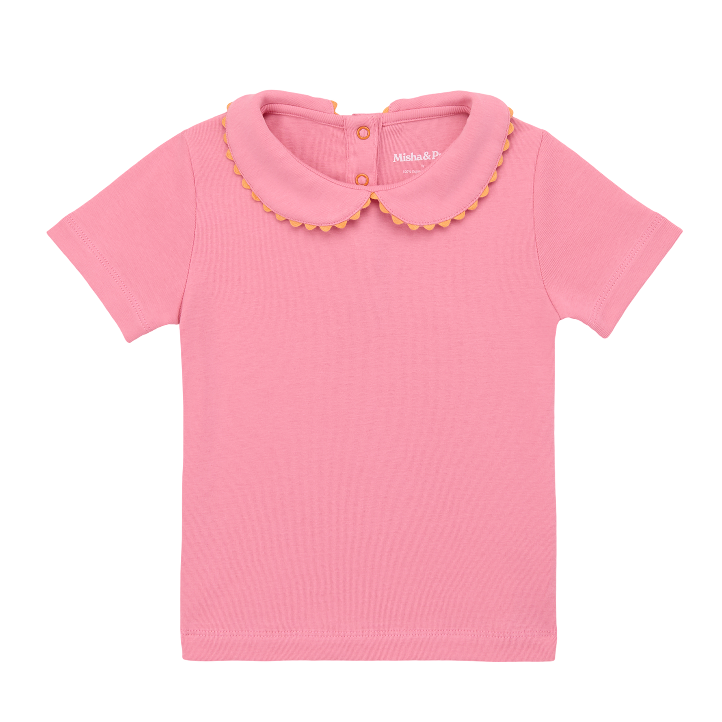 Rickrack Collar Tee - Azalea