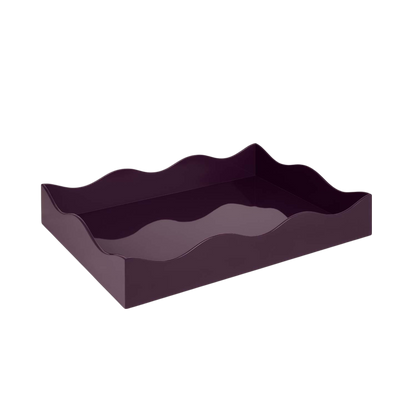 Rita Konig Belles Rives Lacquer Tray - Aubergine