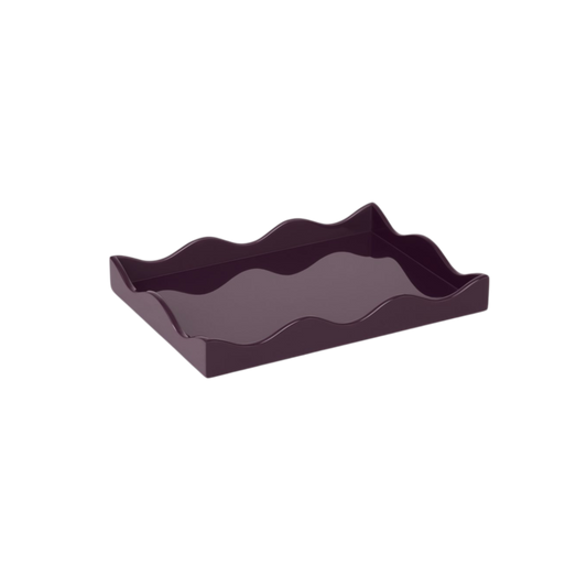 Rita Konig Belles Rives Lacquer Tray - Aubergine