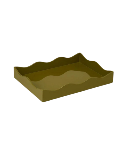 Rita Konig Belles Rives Lacquer Tray - Light Olive