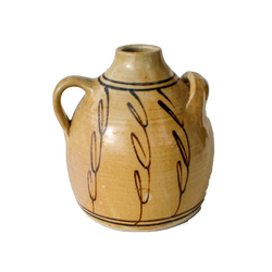 Rustic Hand Painted Jug with Funky Handles