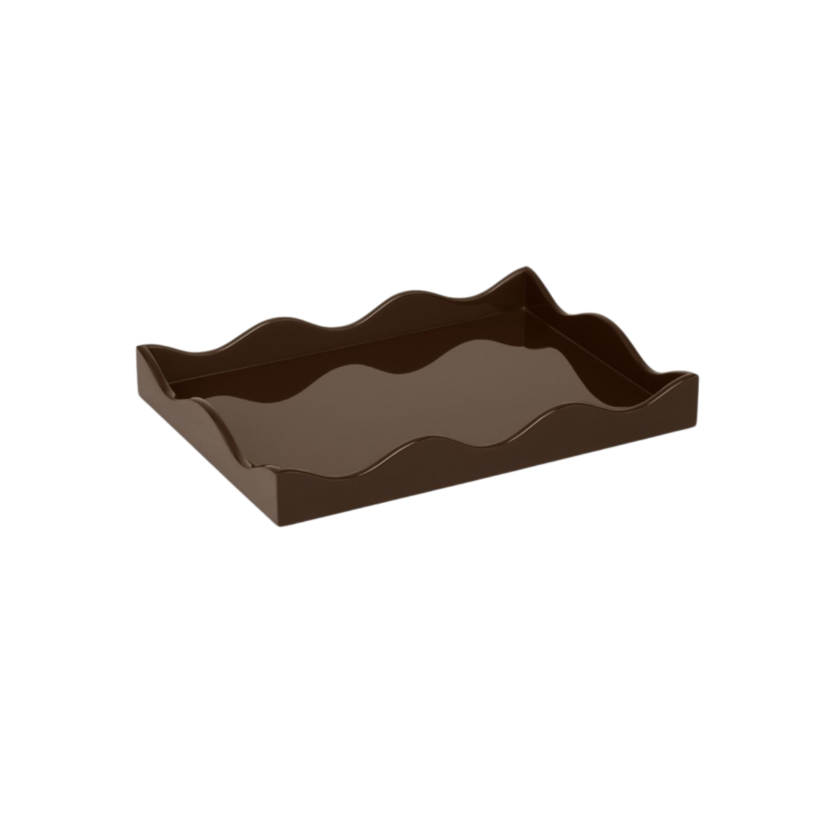 Rita Konig Belles Rives Lacquer Tray - Chocolate Brown