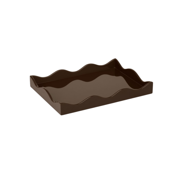 Rita Konig Belles Rives Lacquer Tray - Chocolate Brown