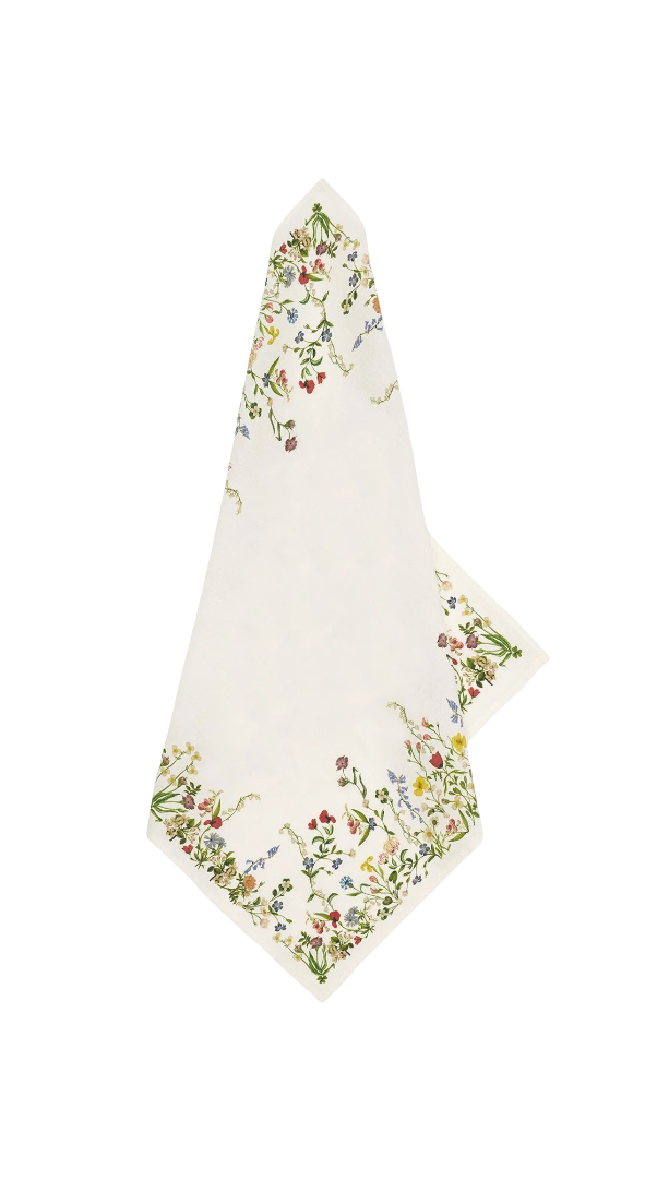 S&B x John Derian Green 'Botanical Wildflower' Linen Napkin