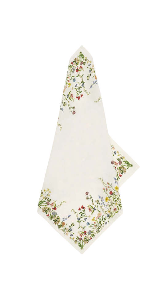 S&B x John Derian Green 'Botanical Wildflower' Linen Napkin