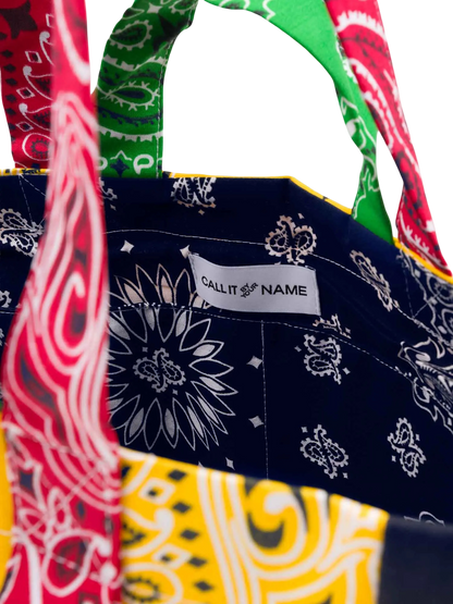 Picnic Quilted Colorblock Tote Bag