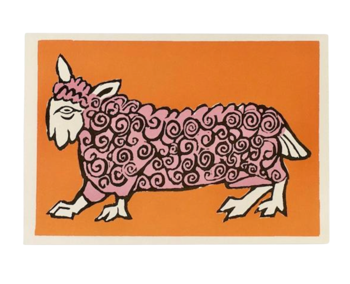 Very Curly Sheep Card
