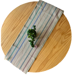 Sage Stripe Table Runner