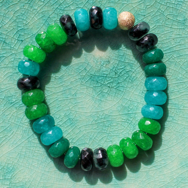 Rainbow of Green Bracelet