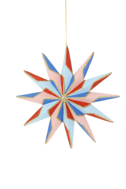 Pinwheel Glitter Star Ornament